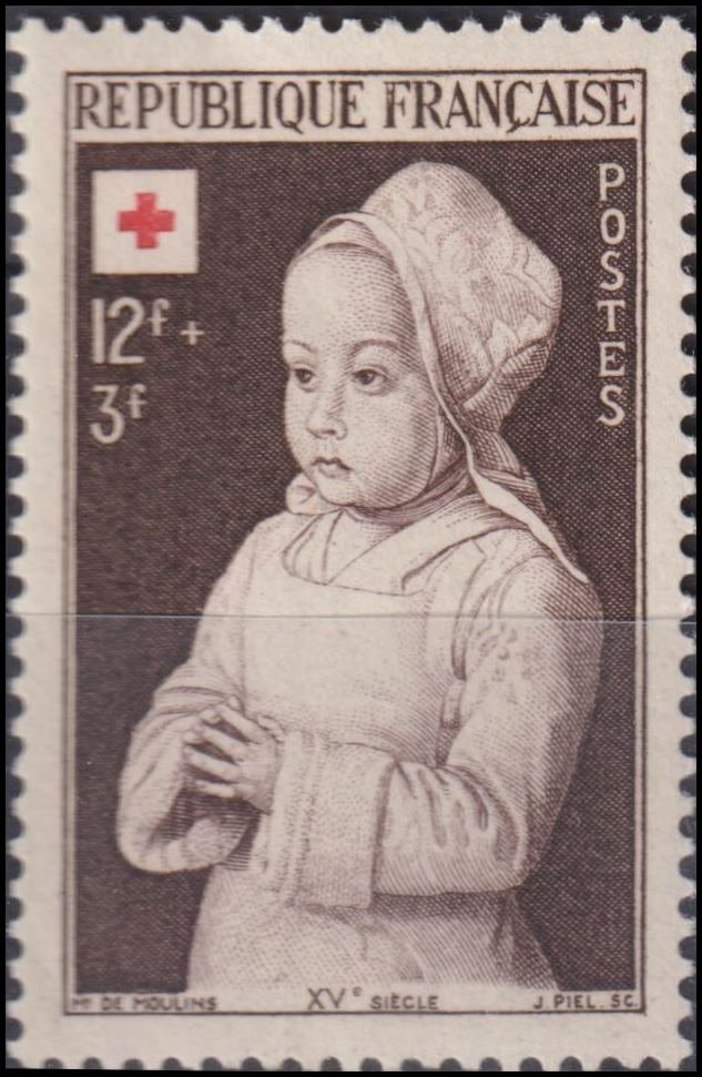 Timbre France 1951 n° 914 – Enfant royal en prière