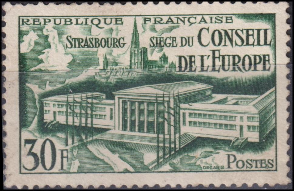 Timbre France 1952 n° 923 – Conseil de l'Europe, à Strasbourg