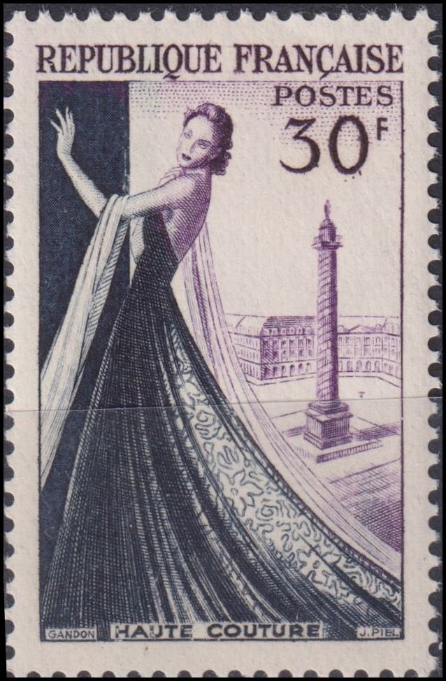 Timbre France 1953 n° 941 – Haute couture parisienne
