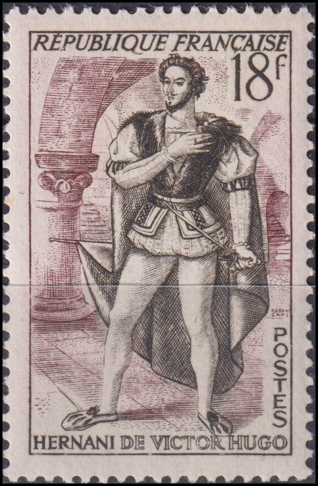 Timbre France 1953 n° 944 – Hernani de Victor Hugo