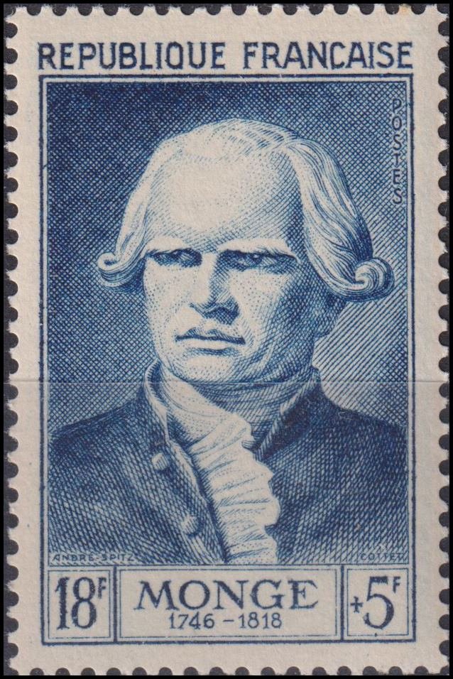 Timbre France 1953 n° 948 – Gaston Monge (1746-1818)