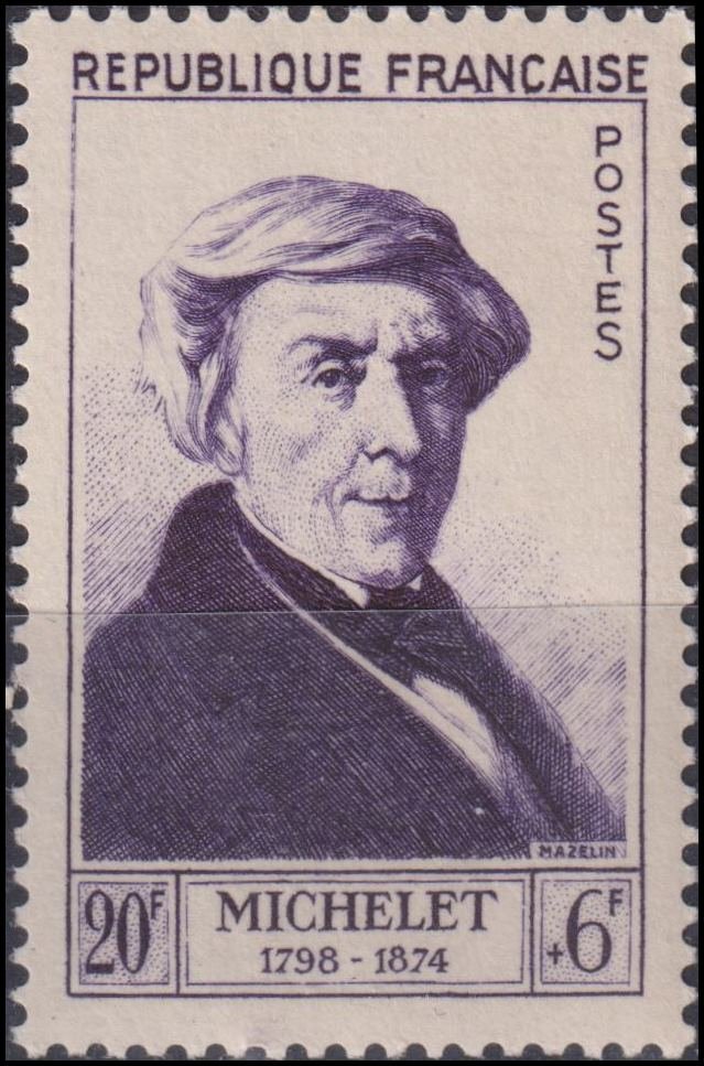 Timbre France 1953 n° 949 – Jules Michelet (1798-1874)
