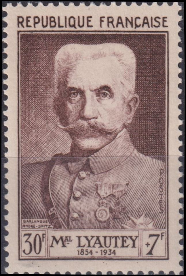 Timbre France 1953 n° 950 – Maréchal Hubert Lyautey (1854-1934)
