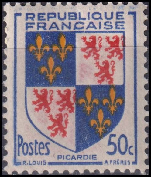 Timbre France 1953 n° 951 – Armoiries : Picardie