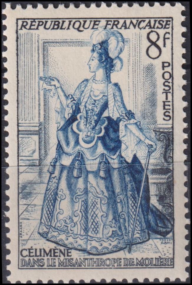 Timbre France 1953 n° 956 – Célimène dans le Misanthrope de Molière