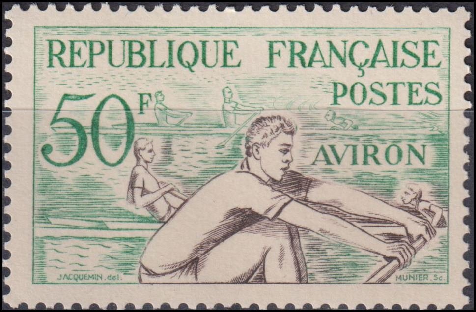 Timbre France 1953 n° 964 – Aviron