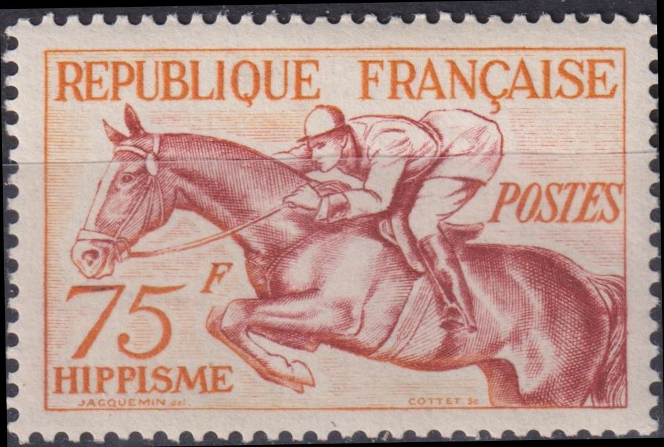 Timbre France 1953 n° 965 – Hippisme