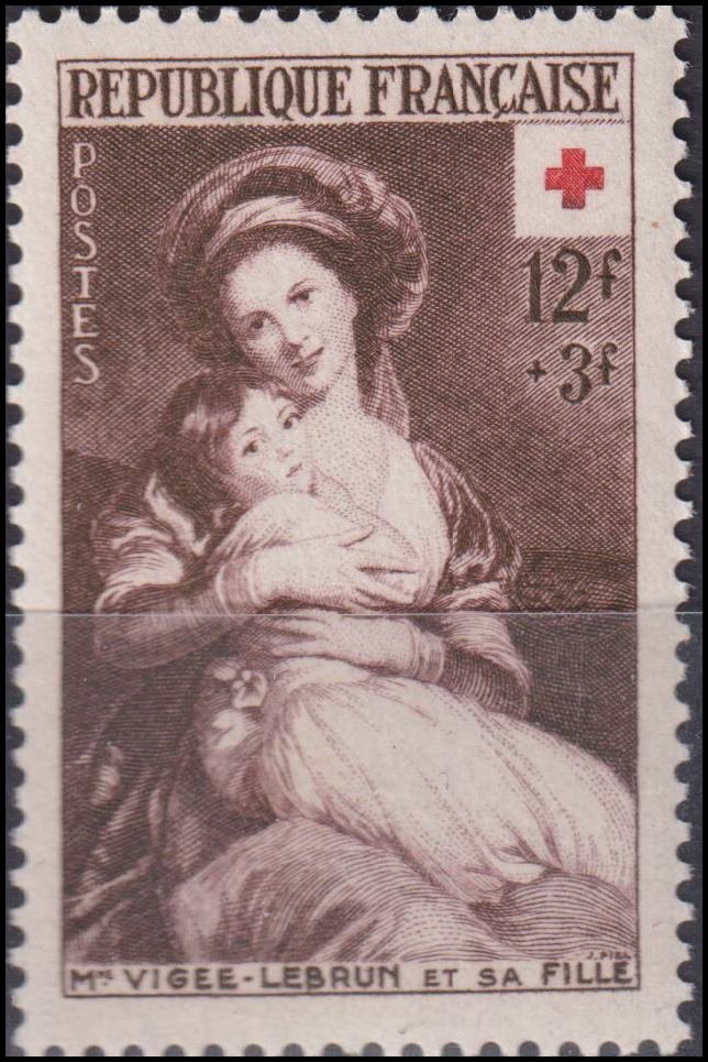 Timbre France 1953 n° 966 – Marie-Louise Vigée-Lebrun et sa fille