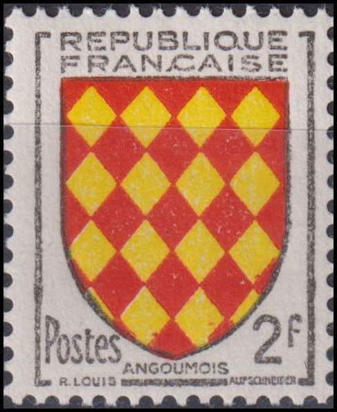 Timbre France 1954 n° 1003 – Armoiries : Angoumois
