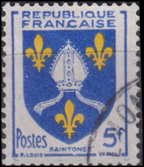 Timbre France 1954 n° 1005 – Armoiries : Saintonge