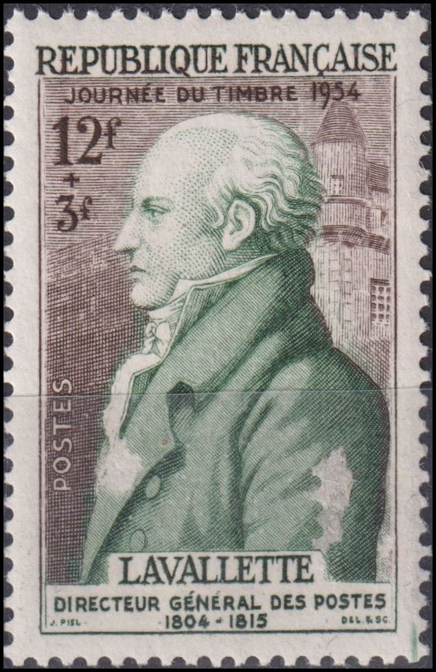 Timbre France 1954 n° 969 – Comte de La Vallette
