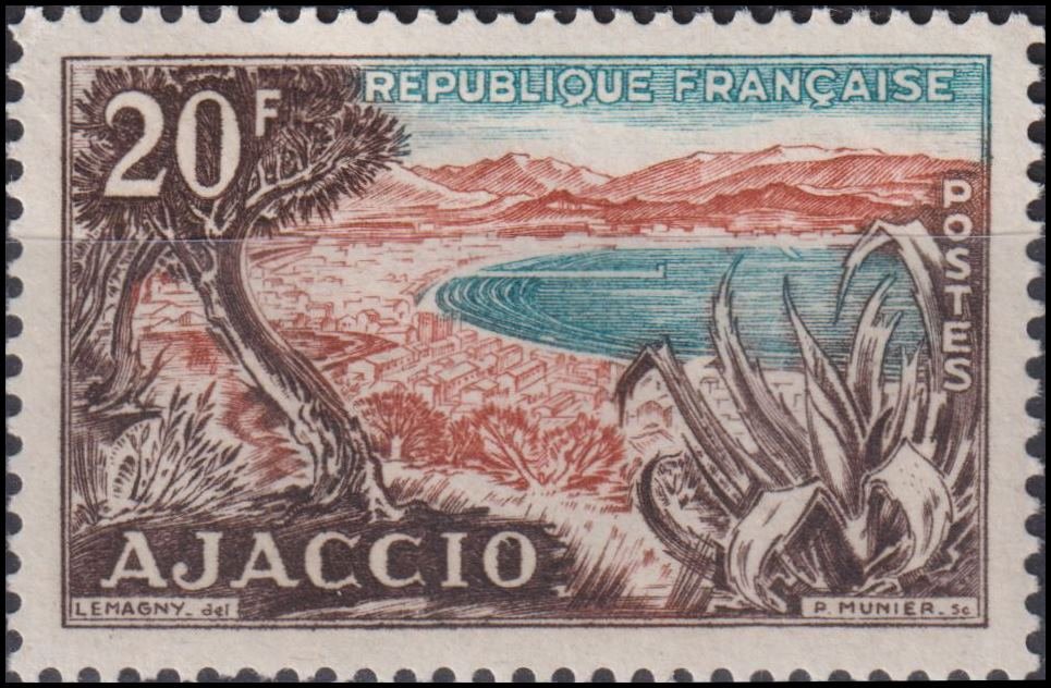 Timbre France 1954 n° 981 – Ajaccio