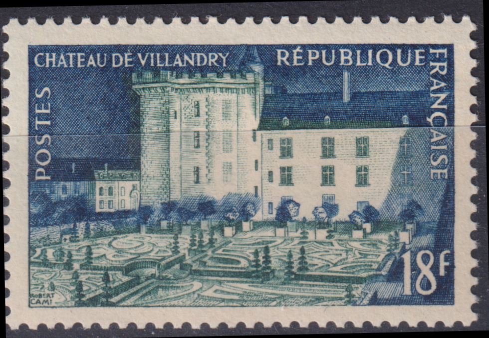Timbre France 1954 n° 995 – Château de Villandry
