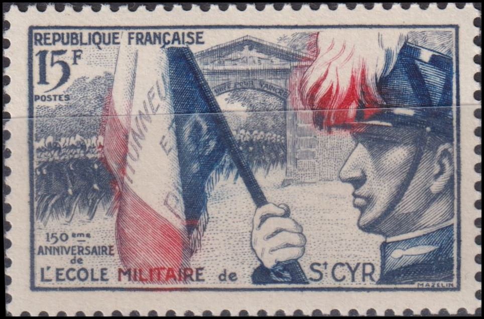 Timbre France 1954 n° 996 – Ecole Militaire de Saint Cyr