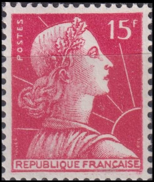 Timbre France 1955 n° 1011 – Marianne de Muller