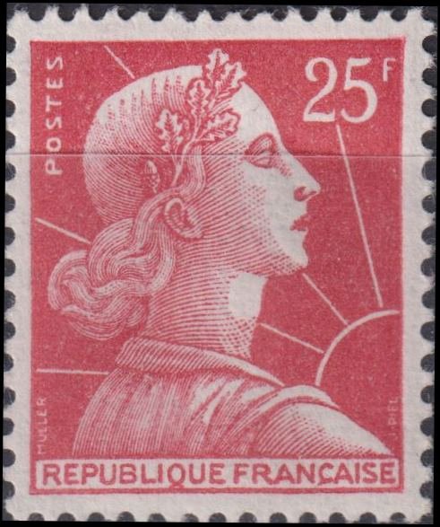 Timbre France 1955 n° 1011C – Marianne de Muller
