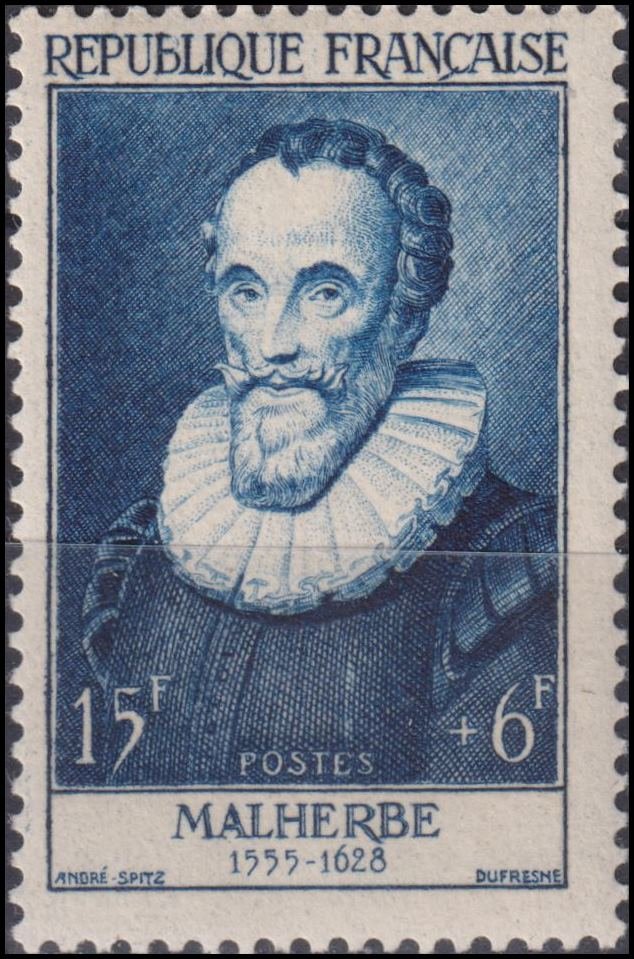Timbre France 1955 n° 1028 – François de Malherbe (1555-1628)